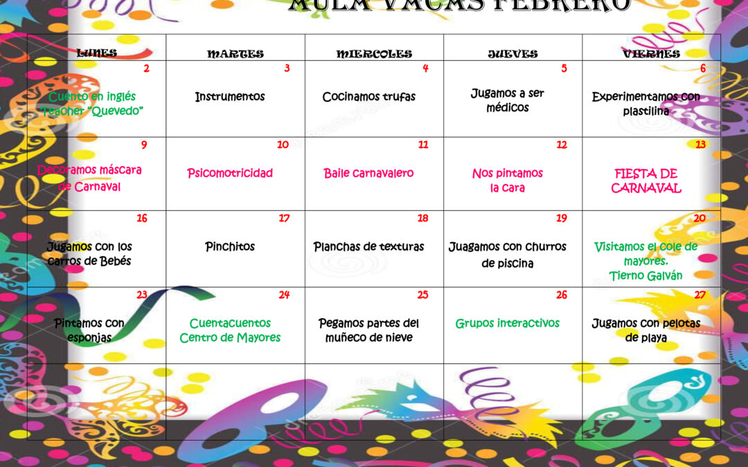Actividades Vacas Febrero