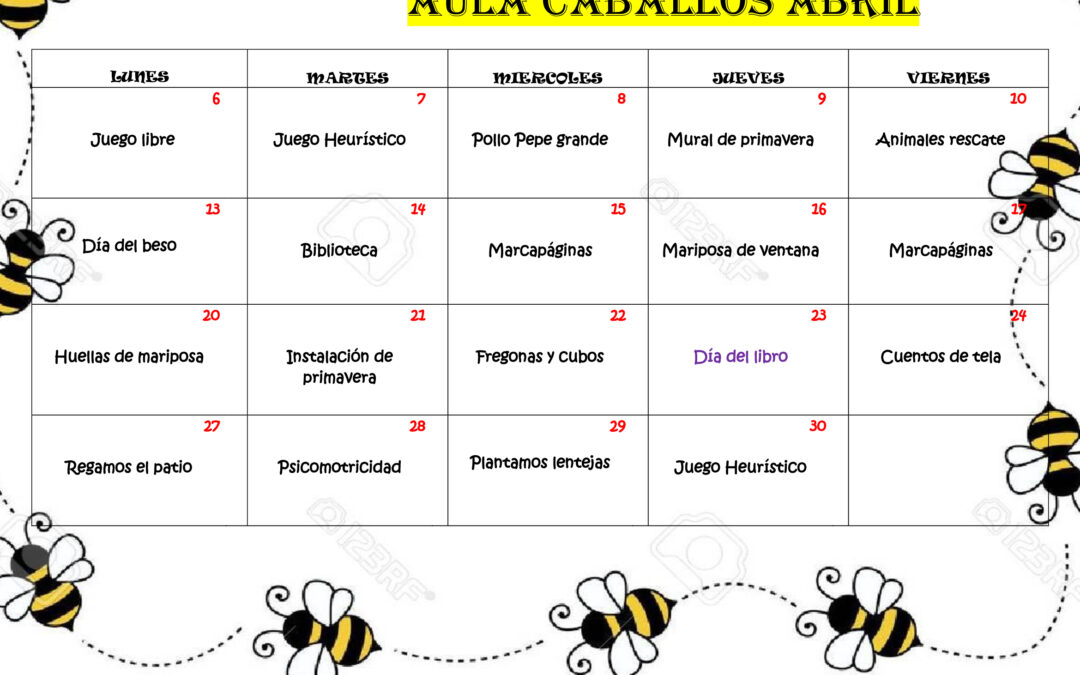 Actividades Caballos Abril
