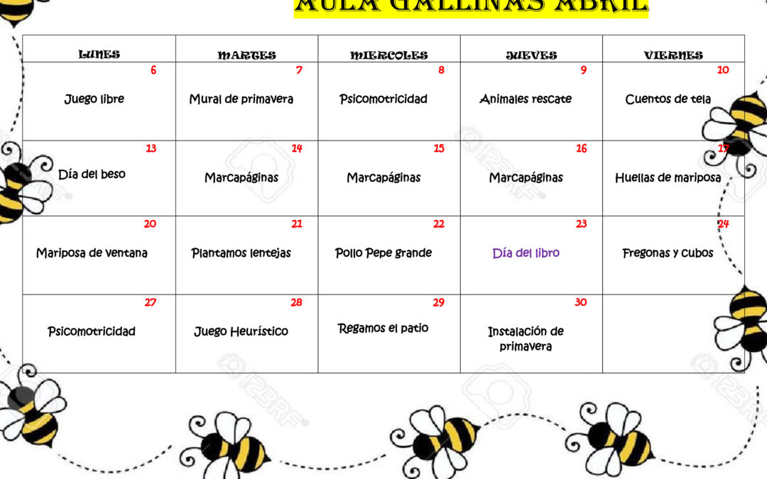 Actividades Gallinas Abril
