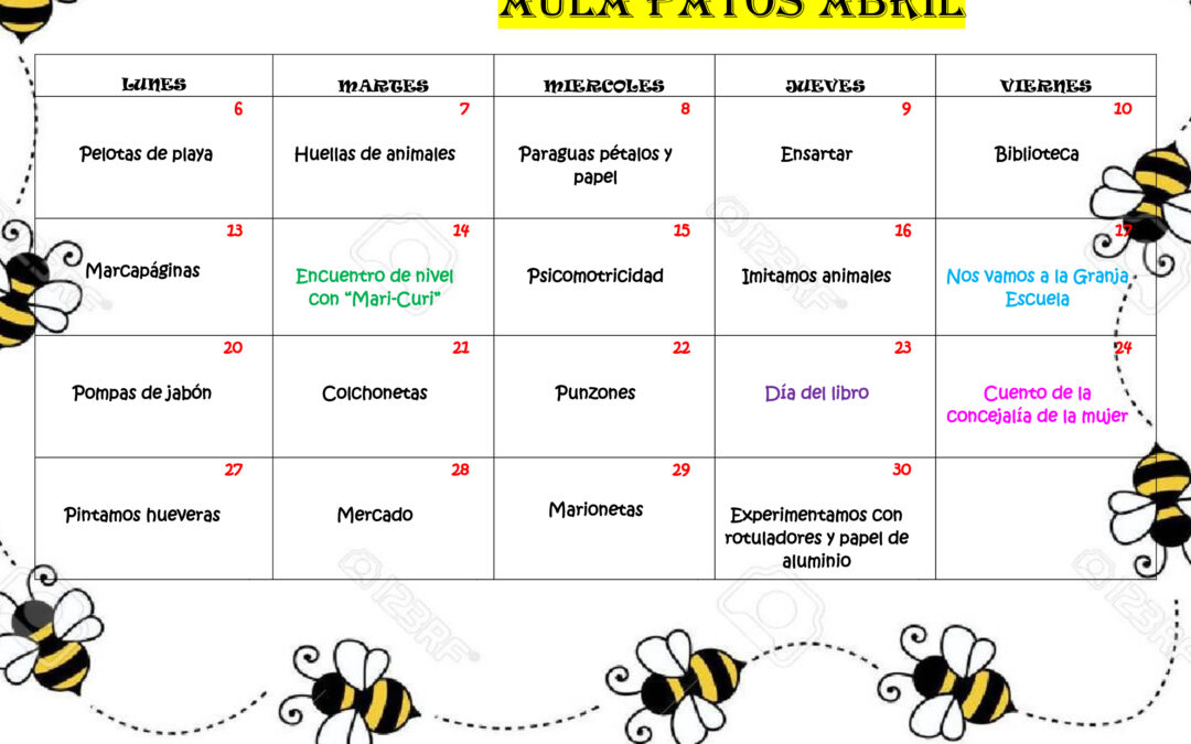 Actividades Patos Abril