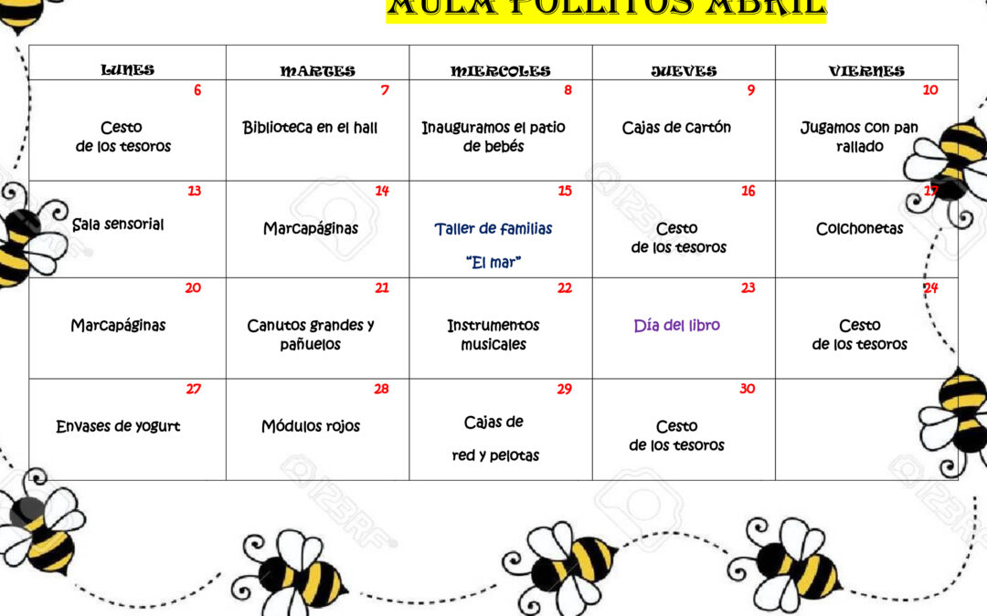 Actividades Pollitos y Cerditos Abril