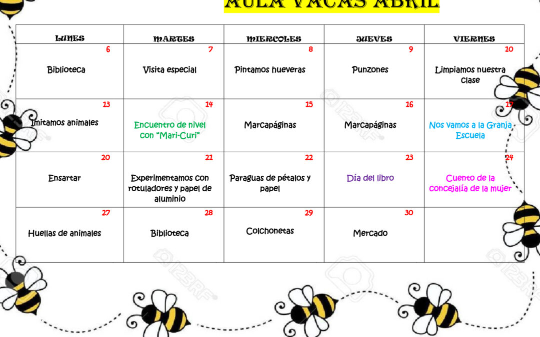 Actividades Vacas Abril